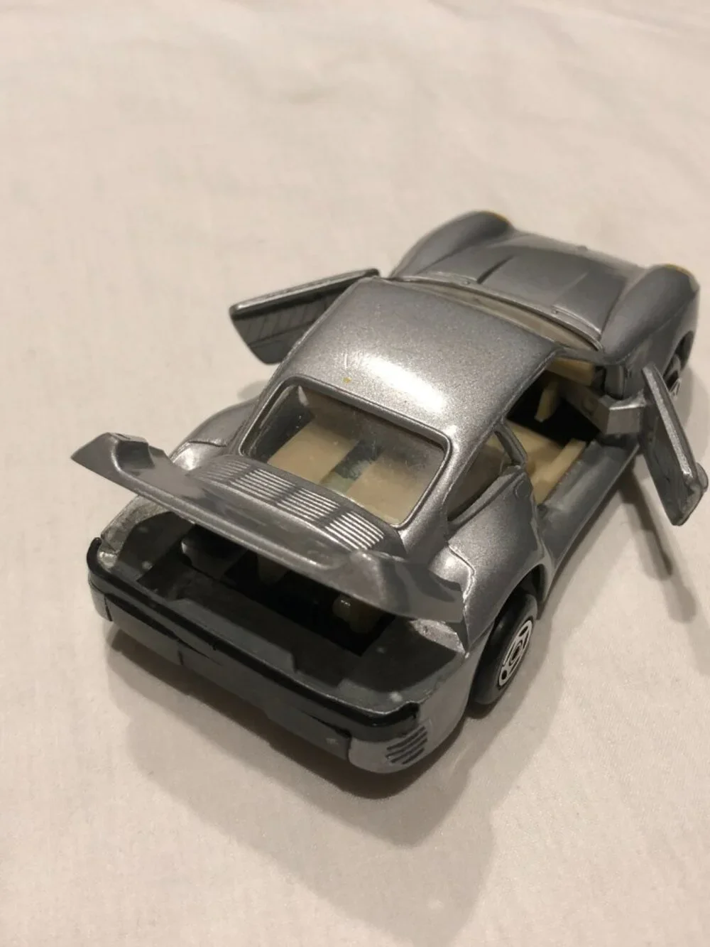 Toy Die Cast Silver Porsche Car